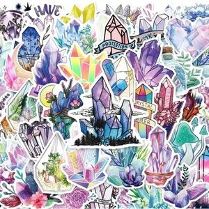 10 crystal rock stickers